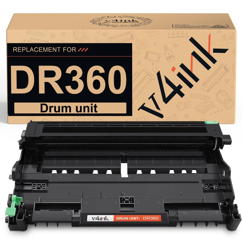 v4ink Compatible Drum Replacement for Brother DR360 (1-Pack) Work with DCP7030 DCP7040 DCP7045 HL2120 HL2140 HL2150 HL2170 MFC7320 MFC7340 MFC7345 MFC7440 MFC7445 MFC7450 MFC7840 Printer (Not Toner) - Image 1